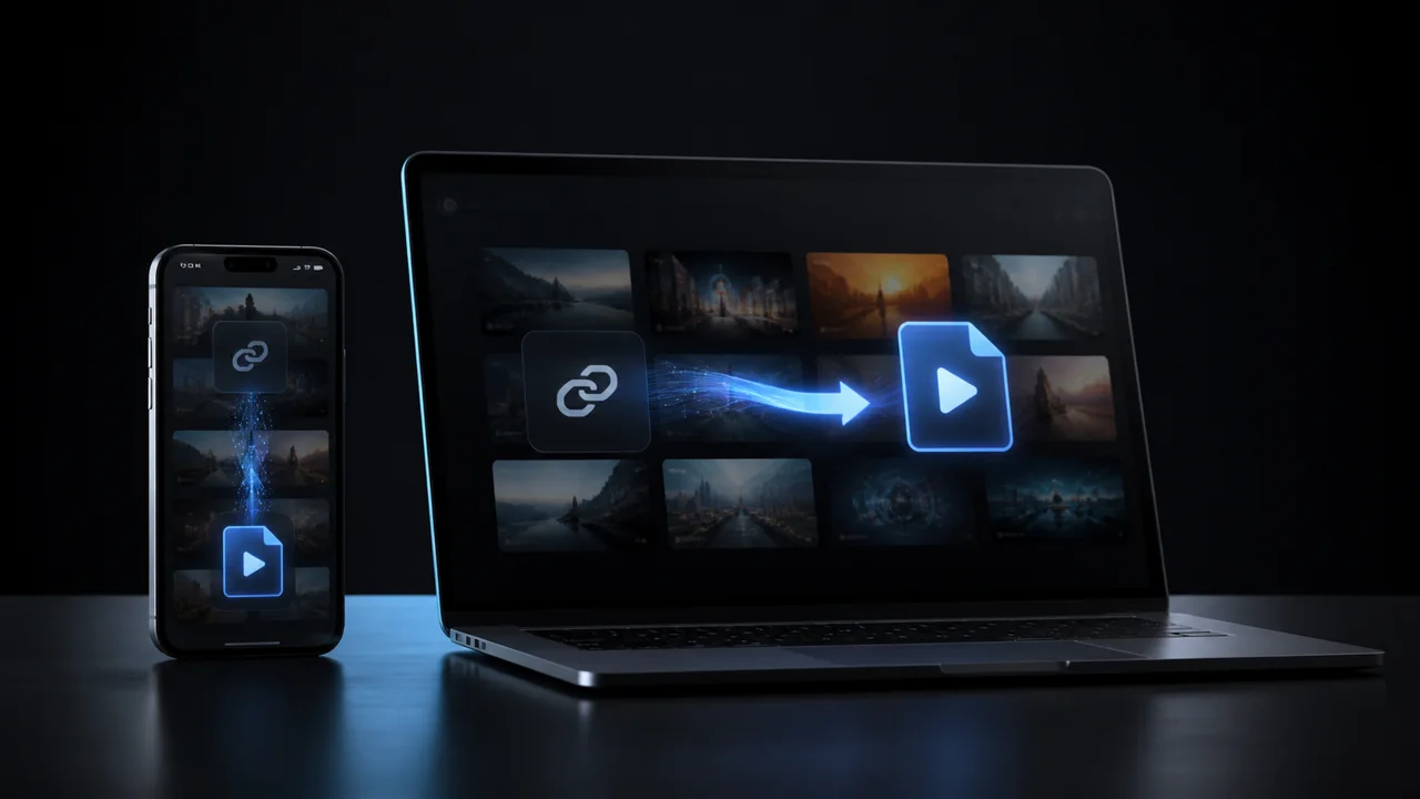 ClipForge сохраняет видео из ссылки на смартфоне и ноутбуке
